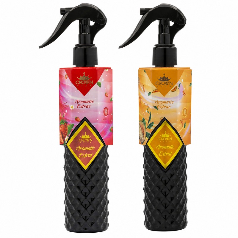 اسپری خوشبوکننده کراون استار مدل توت فرنگی و طالبی حجم 250 میلی لیتر بسته 2 عددی