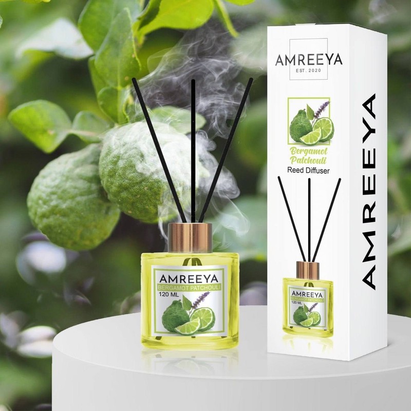 خوشبوکننده هوا آمریا مدل Bergamot & patchuli حجم 120 میلی لیتر