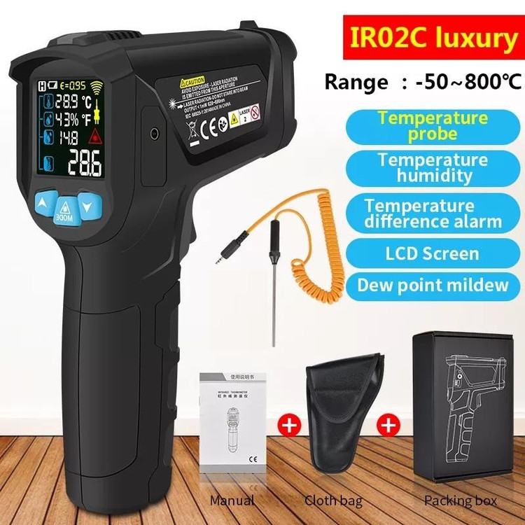 ترمومتر لیزری دیجیتال مستک مدل IR02C