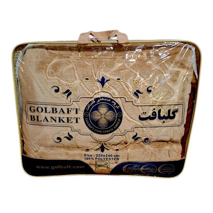 پتو 2 نفر گلبافت مدل گل برجسته سایز 240x220 سانتیمتر