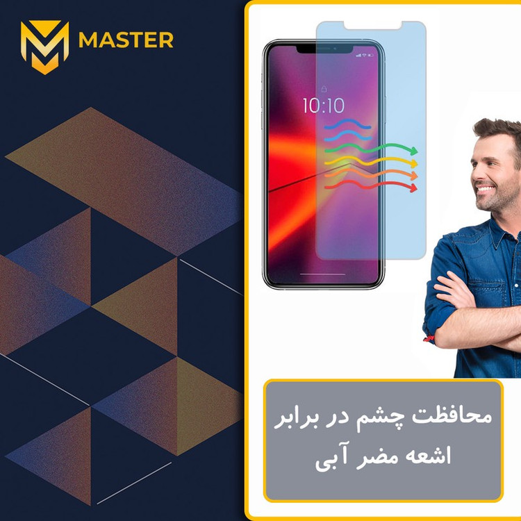 محافظ صفحه نمایش مات ضد اشعه آبی مستر مدل Resistant مناسب برای گوشی موبایل اچ ام دی Pulse Plus