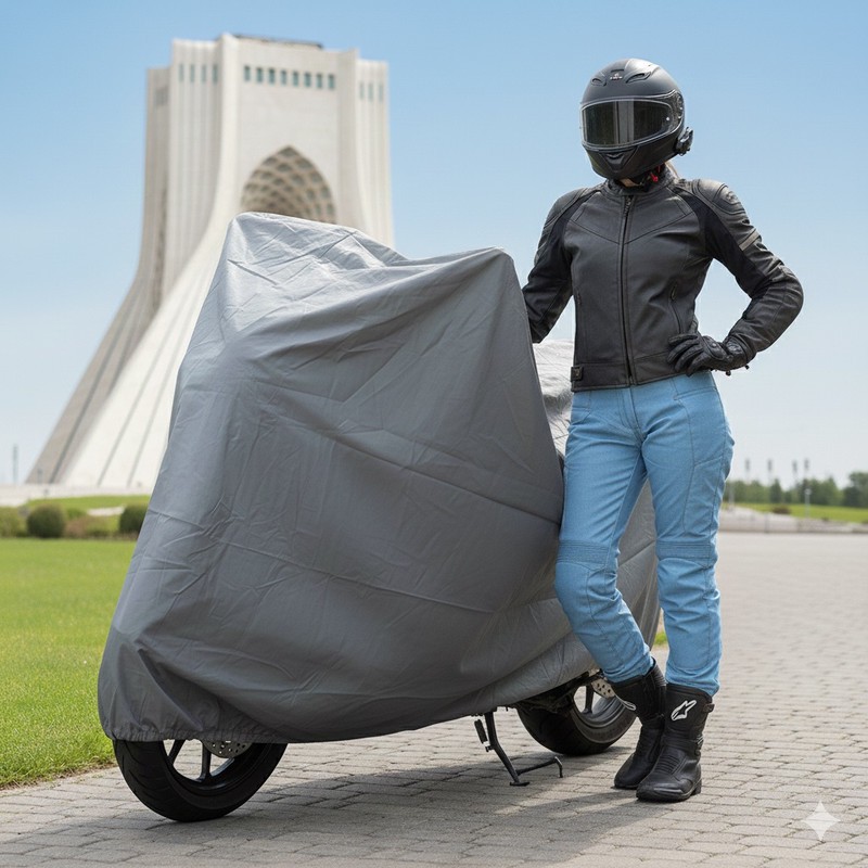 چادر موتور سیکلت ساکا مدل ضدآب مناسب برای QJ Motor SRV 250V