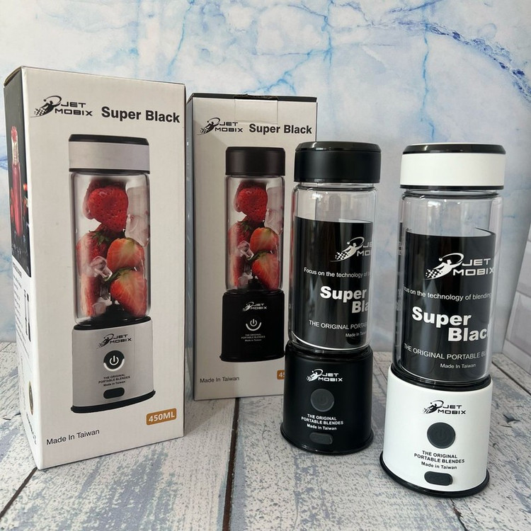 شیکر شارژی جت موبیکس مدل SuperBlack گنجایش 0.45 لیتر