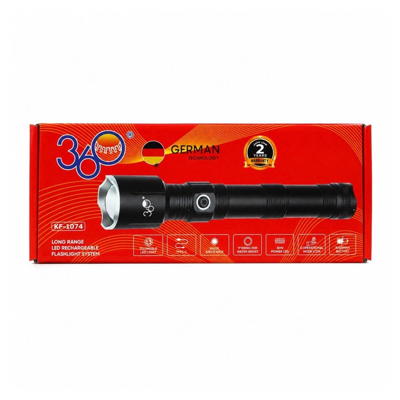 چراغ قوه 360 مدل KF-1074 با نور مهتابی
