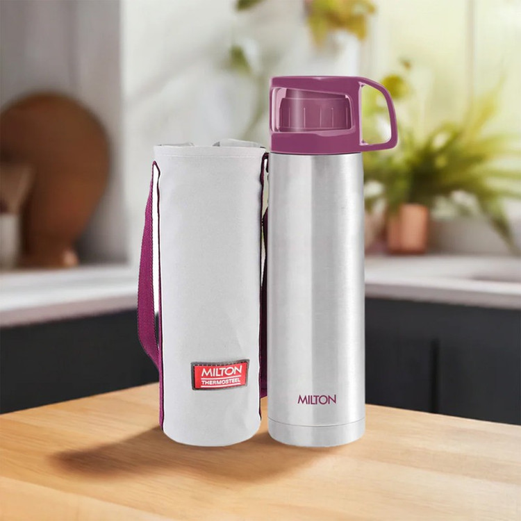 فلاسک میلتون مدل Glassy 1000 گنجایش 1 لیتر به همراه کاور