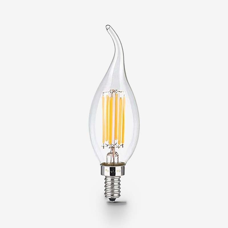 لامپ ال ای دی فیلامنتی 8 وات مدل شمعی پایه E14 بسته 10 عددی