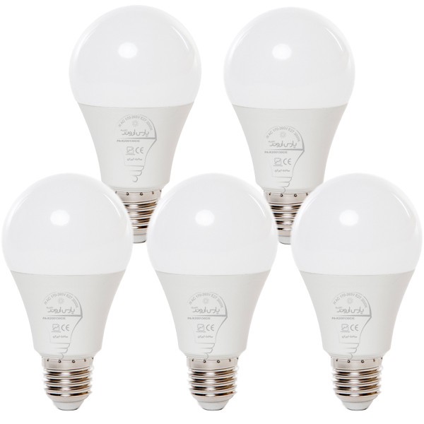 لامپ 20 وات پارس اروند الکتریک کد PA-AB20W پایه E27 بسته 5 عددی