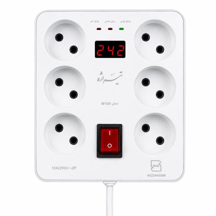 محافظ ولتاژ دیجیتال تیراژه مدل M106 مخصوص کامپیوتر و تلویزیون