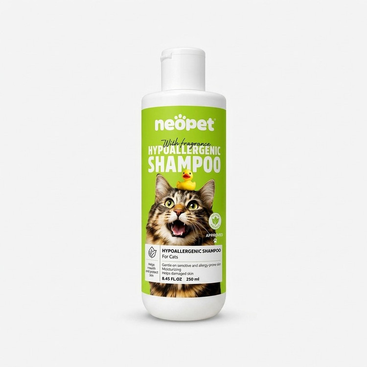 شامپو گربه نئوپت مدل Hypoallergenic Shampoo هیپوآلرژنیک حجم ۲۵۰ میلیلیتر