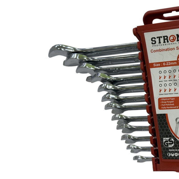 آچار یکسر تخت و یکسر رینگی استرانگ مدل SMT-STRONG-12PCS-22MM مجموعه 12عددی