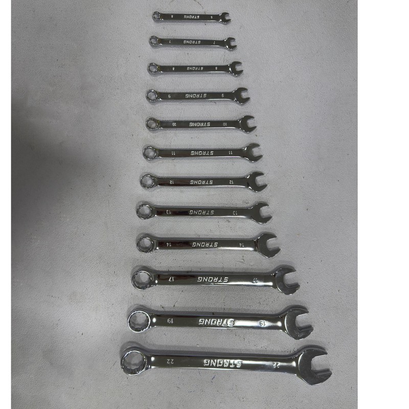 آچار یکسر تخت و یکسر رینگی استرانگ مدل SMT-STRONG-12PCS-22MM مجموعه 12عددی