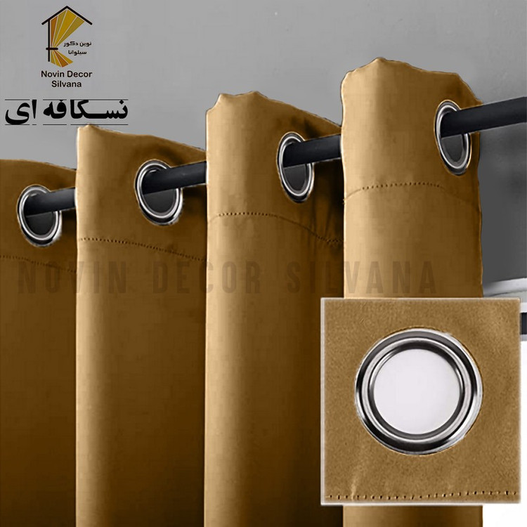 پرده نوین دکور سیلوانا مدل کتان کد 230 1 سایز 230 140 سانتی متر