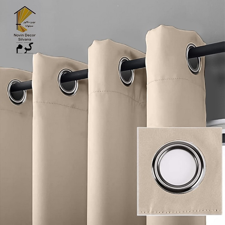 پرده نوین دکور سیلوانا مدل کتان NY31 سایز 280x140 سانتیمتر