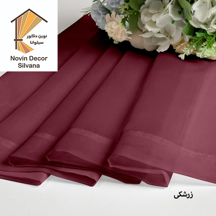 پرده نوین دکور سیلوانا مدل حریر ساده NY14 سایز 280x140 سانتیمتر