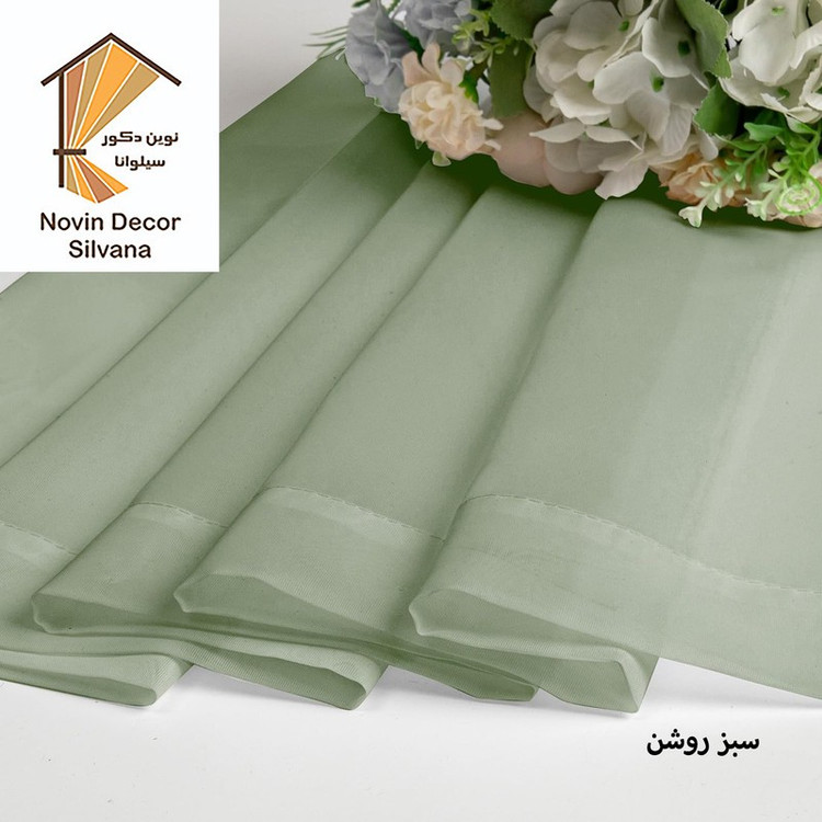 پرده نوین دکور سیلوانا مدل حریر ساده NY14 سایز 280x140 سانتیمتر