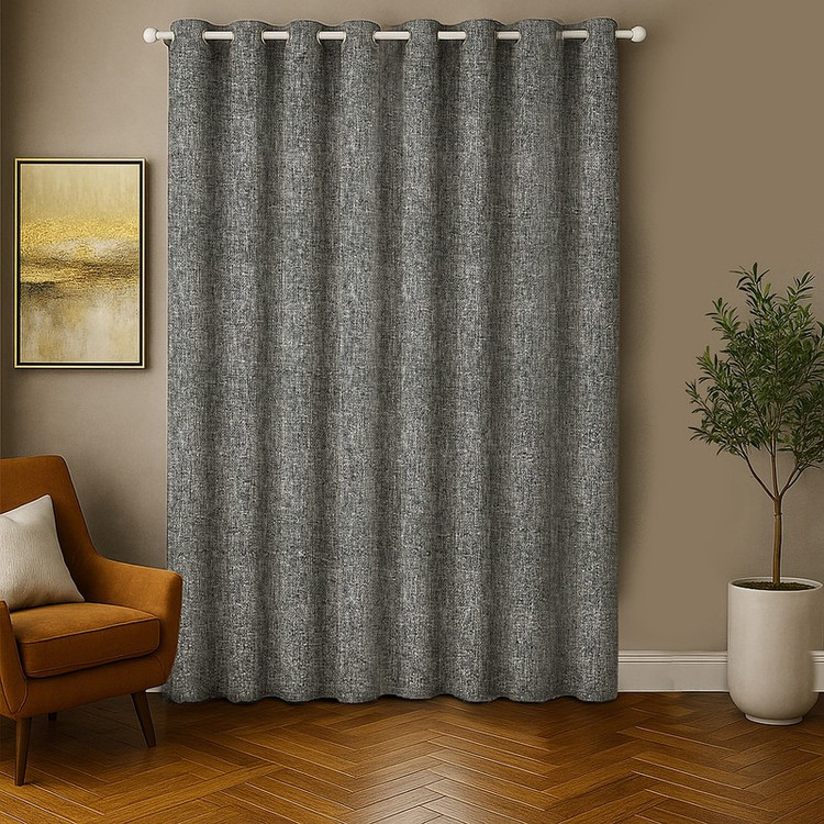 پرده پانچ نوین دکور سیلوانا مدل کتان تسلا 3 سایز 280x300 سانتیمتر