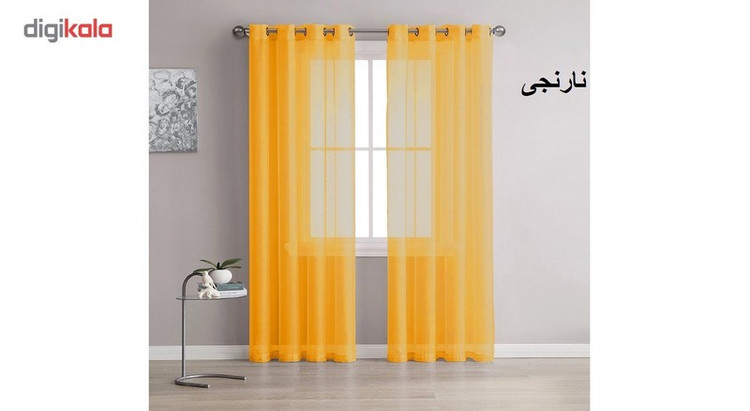 مجموعه دو تایی پرده حریر ارگانزا مدل H01 ارتفاع 280