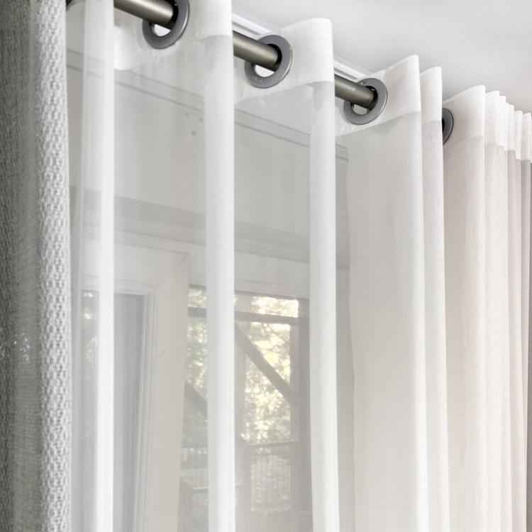 پرده مدل پانچ حریر ساده سایز 300x280 سانتیمتر