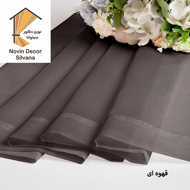 پرده نوین دکور سیلوانا مدل حریر ساده Silvana280 سایز 280 140 سانتی متر