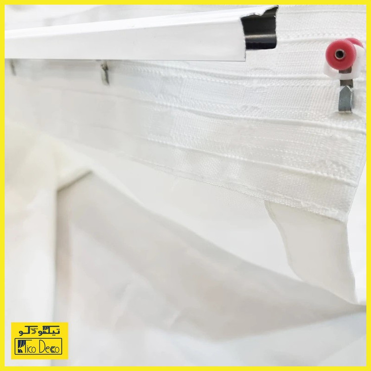 پرده تیکو دکو مدل دوخت ساده حریر ژورژت طلاکوب سایز 280x400 سانتیمتر