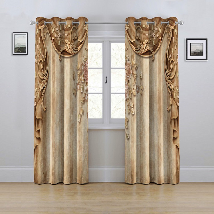 پرده مدل پانچی طرح پرده و پتینه سایز 280x145 سانتی متر