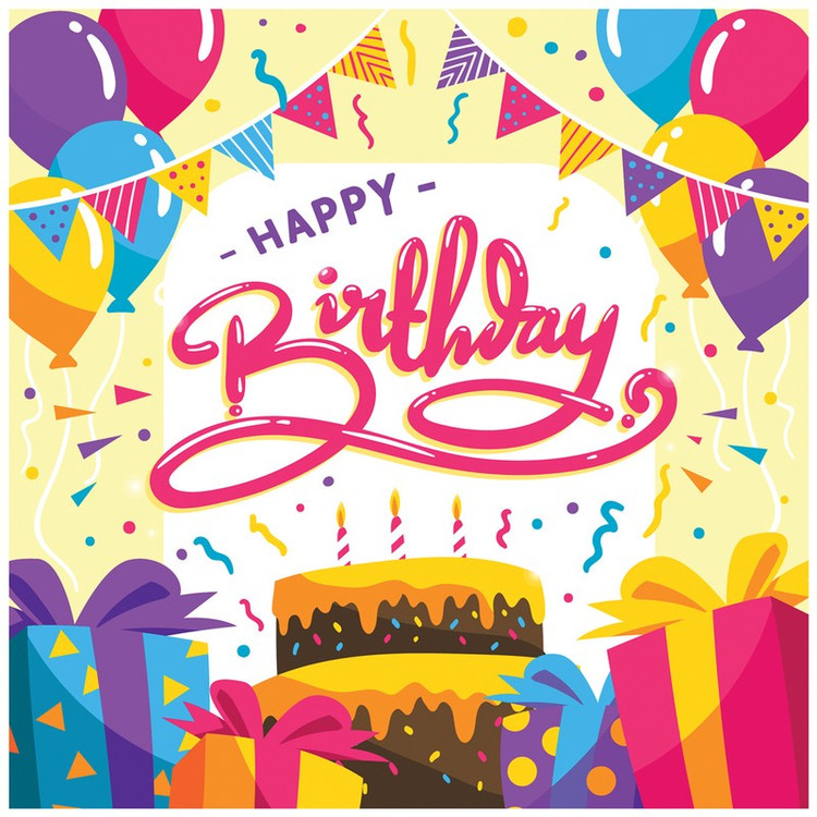 بنر تم تولد طرح HAPPY BIRTHDAY کد 1090