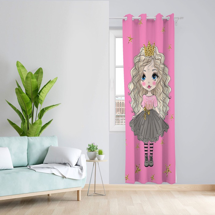 پرده مدل دختر مخمل پانچی کد 1003 سایز 140x280 سانتی متر