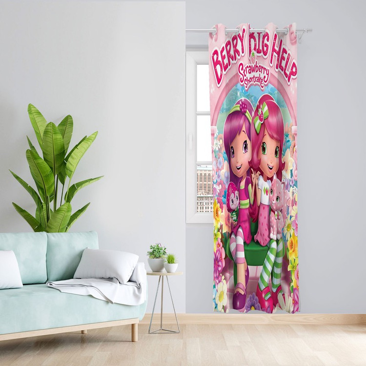پرده مدل اتاق کودک مخمل پانچی طرح دخترانه کد 4501 سایز 140x280 سانتی متر