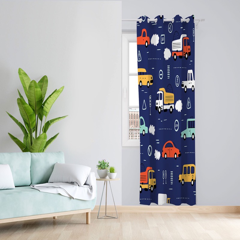 پرده مدل اتاق کودک مخمل پانچی کد 4425 سایز 140x200 سانتی متر