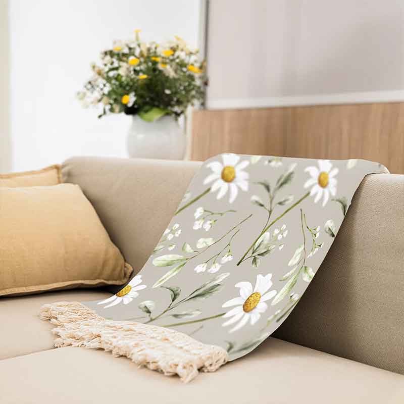 شال مبل مدل بابونه 2 کد F2SH1007 سایز 180x100 سانتی متر