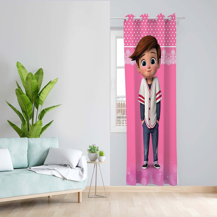 پرده طرح اتاق کودک مدل مخمل پانچی کد 1600 z سایز 140x200 سانتی متر