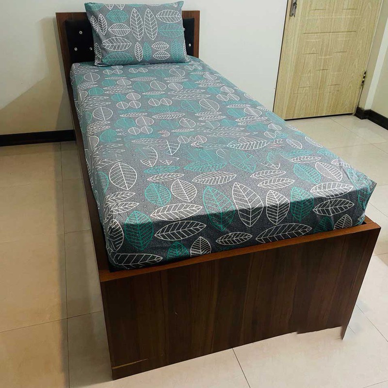سرویس روتختی مدل کشدار ماکااو سبز کد 90 یک نفره 2 تکه