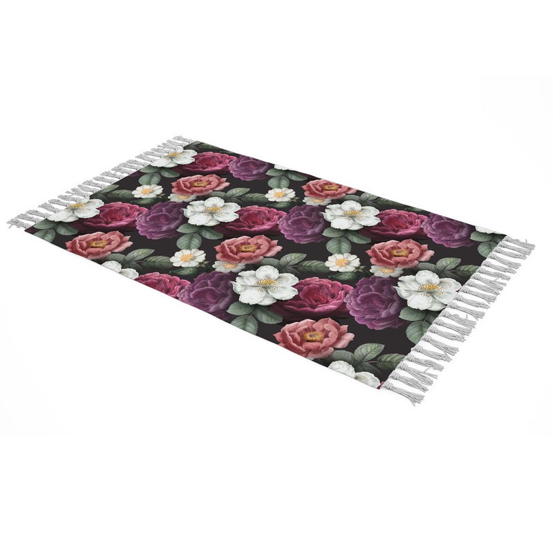شال مبل مدل گلدار لاکچری کد F2SH1045 سایز 180x98 سانتی متر