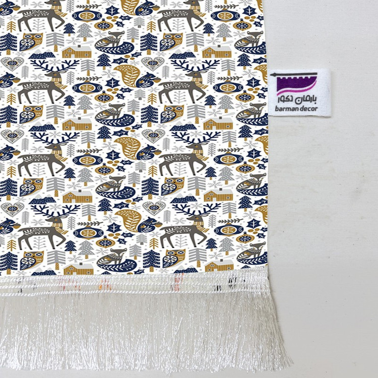 شال مبل بارمان دکور طرح کریسمس کد 33 سایز 98x180 سانتی متر