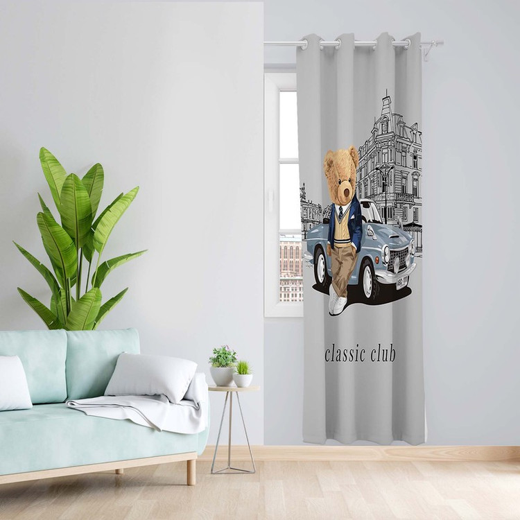 پرده طرح تدی مدل مخمل پانچی کد 5510 z سایز 140x200 سانتی متر