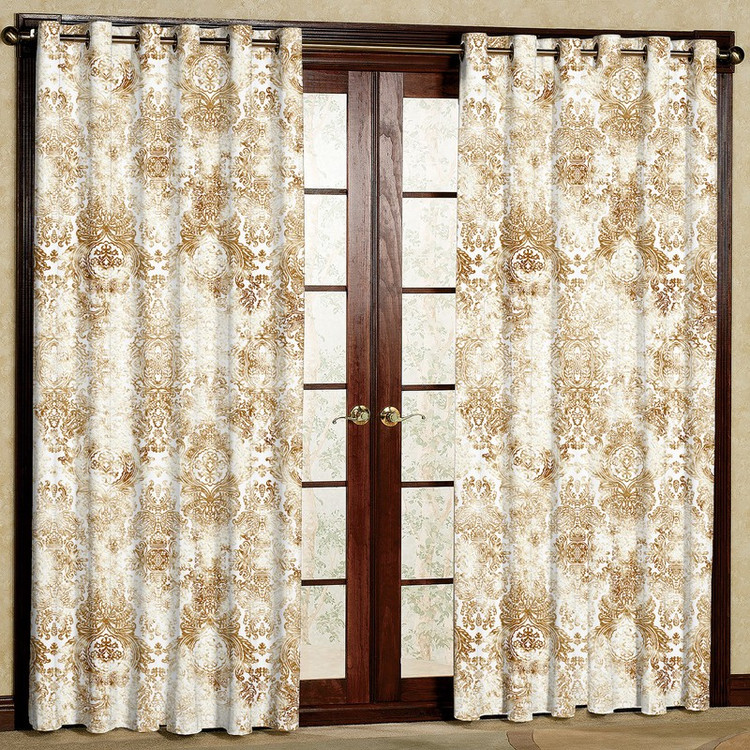 پرده بارمان دکور طرح کلاسیک مدل مخمل پانچی کد 5768 W سایز 140x280 سانتی متر
