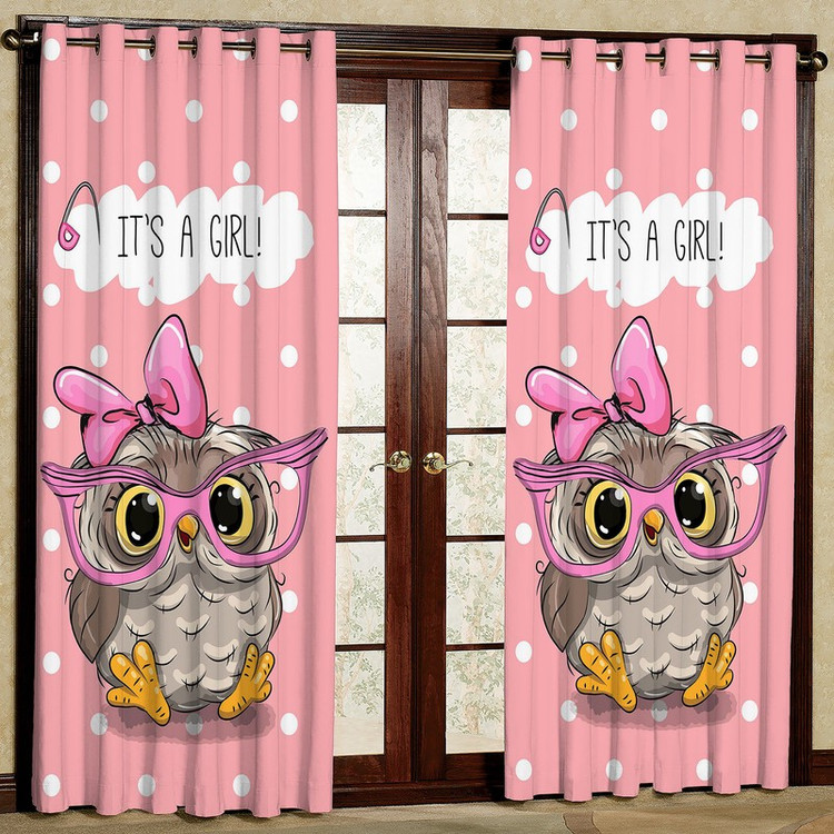 پرده مدل جغد چاپی مخمل پانچی کد 1009 سایز 140x200 سانتی متر