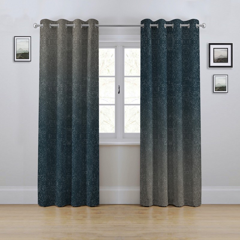 پرده مدل پانچی طرح پتینه سایز 280x145 سانتی متر