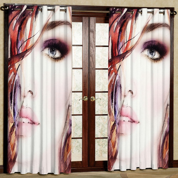 پرده مدل دختر مخمل پانچی کد 619 سایز 140x280 سانتی متر