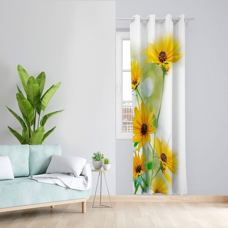 پرده طرح گل مدل مخمل پانچی کد 4043 z سایز 140x200 سانتی متر