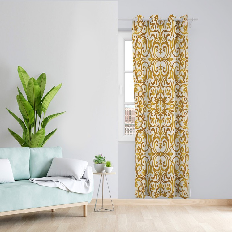 پرده طرح مدرن مدل مخمل پانچی کد L 1042R Z سایز 140x200 سانتی متر