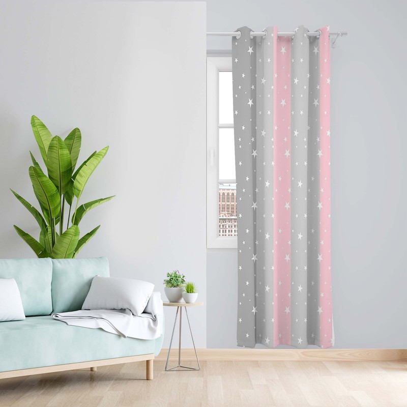 پرده طرح ستاره مدل مخمل پانچی کد 5211 z سایز 140x200 سانتی متر