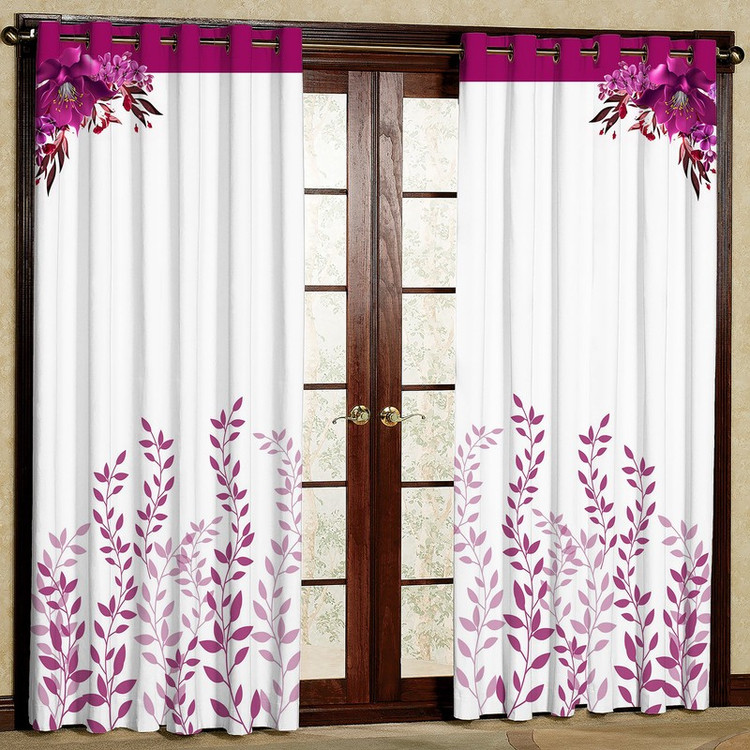 پرده مدل مخمل پانچی طرح گل کد 1057 سایز 200x140 سانتی متر