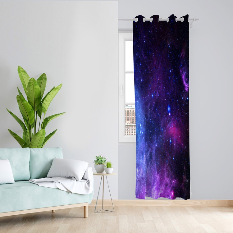 پرده طرح کهکشان مدل مخمل پانچی کد L 471 Z سایز 140x200 سانتی متر