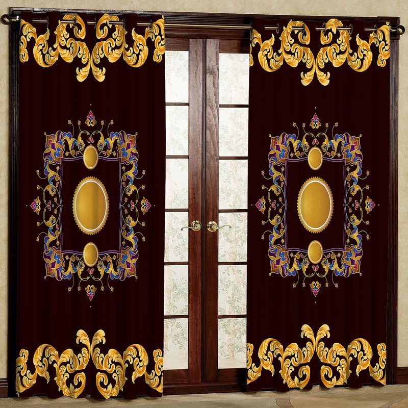 پرده مدل هازان پانچی کد m4878 سایز 140x280 سانتی متر