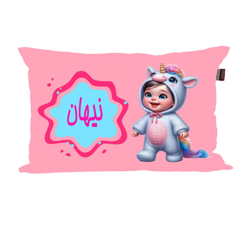 بالش نوزاد ناریکو مدل دخترانه طرح اسم نیهان کد 06181