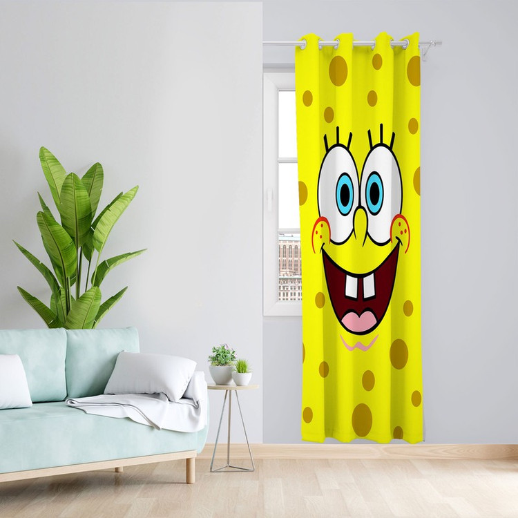 پرده مدل باب اسفنجی مخمل پانچی کد 4160 سایز 140x200 سانتی متر