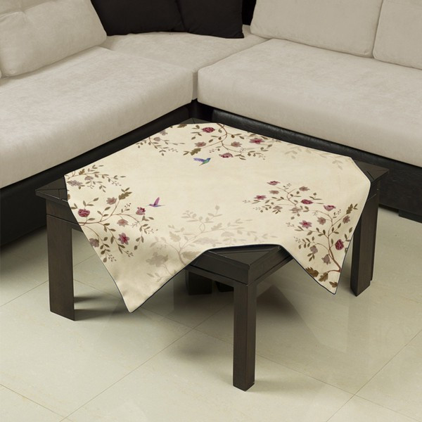 ست رومیزی 4 تکه طرح گنجشگی کد Tr514DR4