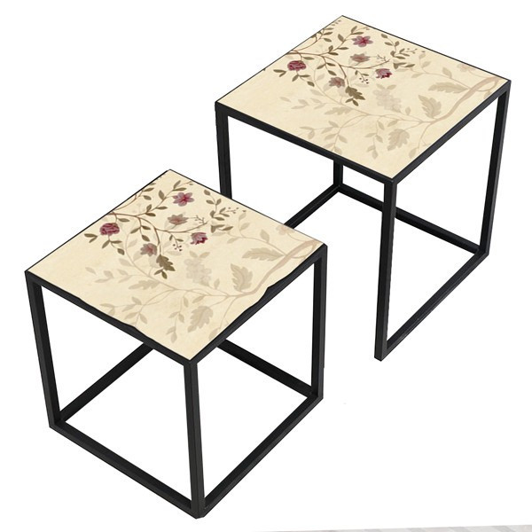 ست رومیزی 4 تکه طرح گنجشگی کد Tr514DR4