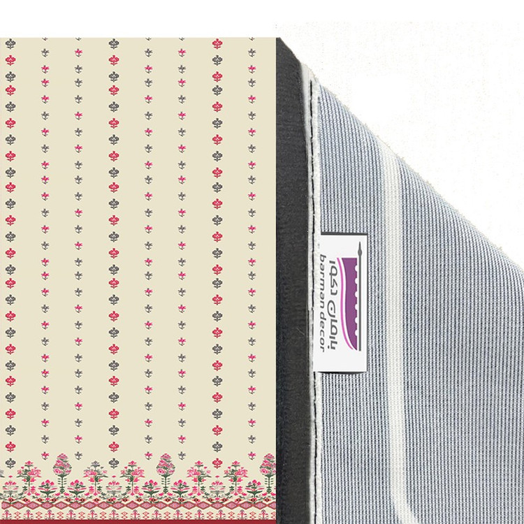پرده بارمان دکور طرح آرشیدا مدل مخمل پانچی کد 5727 W سایز 140x280 سانتی متر